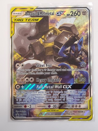 Lucario & Melmetal GX - SM192 Holo Promo Sun & Moon Promo Pokemon Near Mint
