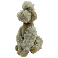 Vintage Hübscher Pudel mit beweglichen Gliedern & Kopf Kuscheltier 30cm Gebrauch