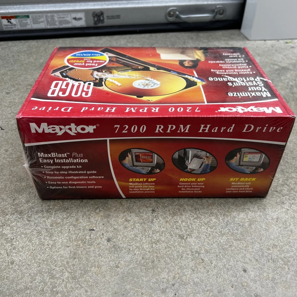 Maxtor 7200 RPM 60GB Hard Drive 3.5 inch EIDE New / Sealed - Image 4 of 4