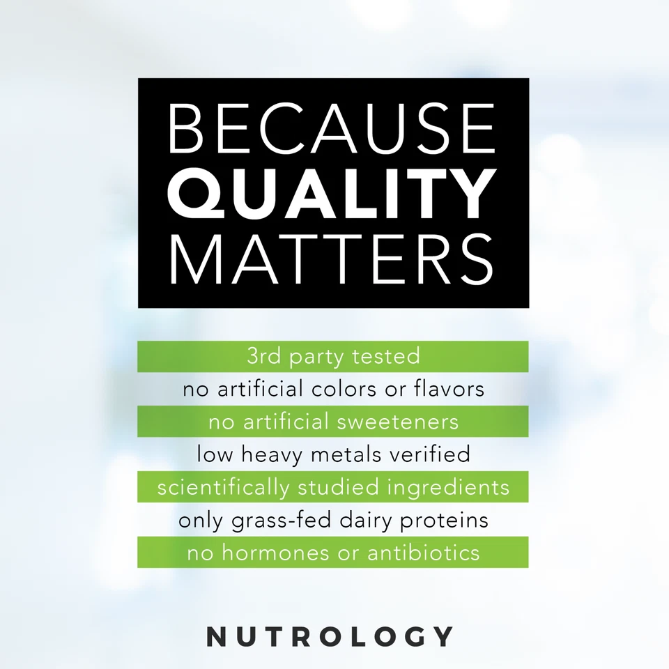 Nutrology Grass Fed - Non GMO - Cold Pressed Whey Protein- Chocolate 2lb. - Image 3 of 4