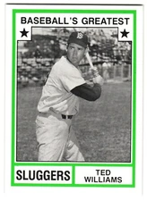Ted Williams 1982 TCMA Greatest Sluggers Card #22 Green Boarders