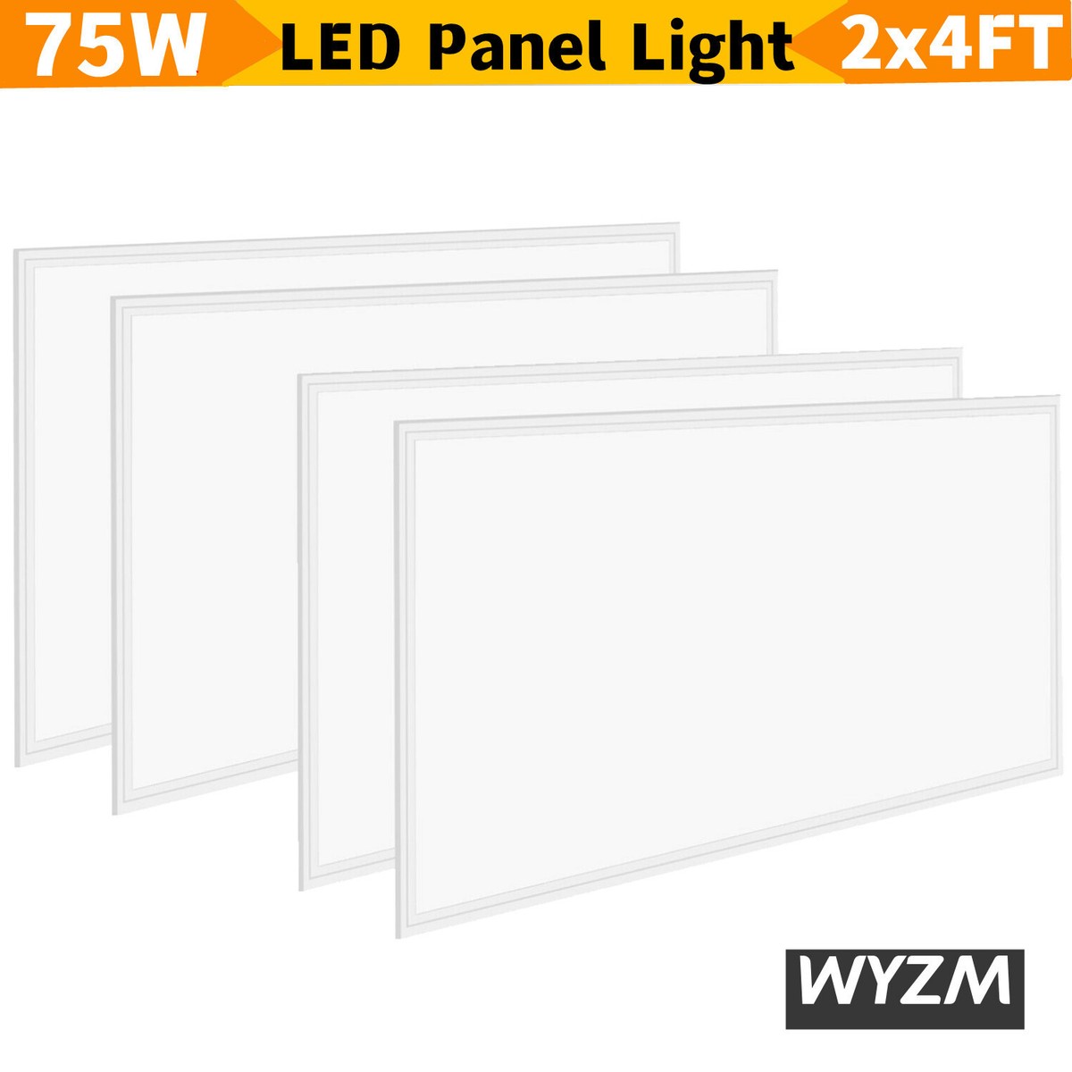 2x4 FT LED Panel Lights, 75 Watt Ultra Thin Ceiling Light Fixture