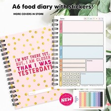 FOOD DIARY, WEIGHT LOSS,BUDDY, NOTEBOOK, TRACKER, SLIMMING, EXTRA, EASY,A6 C10