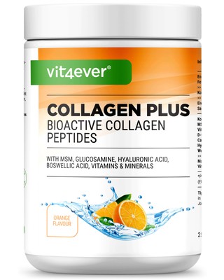 Collagen Plus 500 g Pulver mit MSM, Glucosamin HCL, Hyaluronsäure, Weihrauch D3