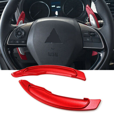 Steering Wheel Paddle Shifter Extension For Mitsubishi Lancer Evo X RED