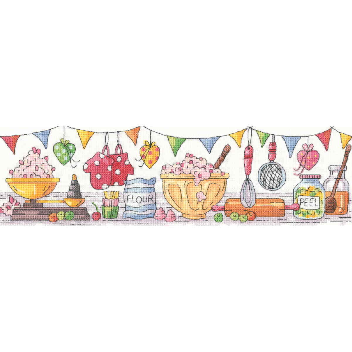 Heritage counted cross stitch kit evenweave fabric ""Ready, Steady, Bake!"", KCRS1