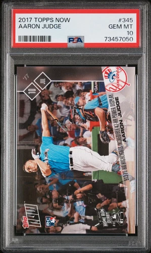 2017 Topps Now #345 NY Yankees Aaron Judge RC ALLSTAR HOMERUN DERBY PSA 10