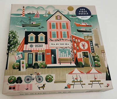 Galison Beside The Sea 500 Piece Puzzle Fun and Puzzle by Galison