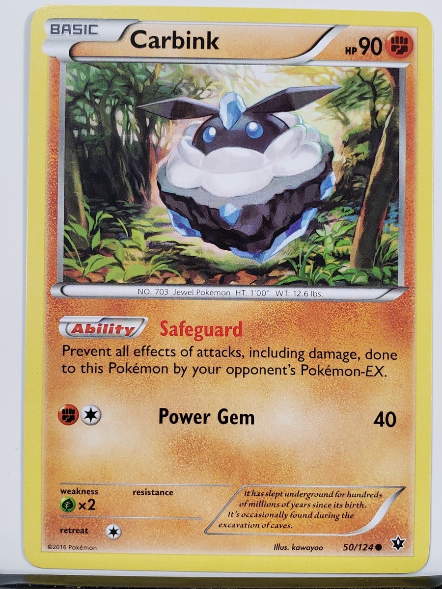 Carbink 50/124 VLP / NM - XY Fates Collide Pokemon Card - Kawayoo