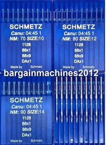 Singer 95K Schmetz DAX1 tamaño 70/10TO100/16 1128 Agujas de Máquina de Coser Industrial