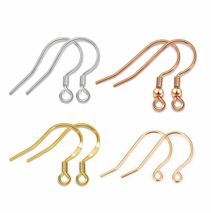 Gold Earring Hooks, Gold Fishhook Earring Hooks Gold Hypoallergenic Ear Hooks for Jewelry Making Jewelry, Women's, Size: One Size