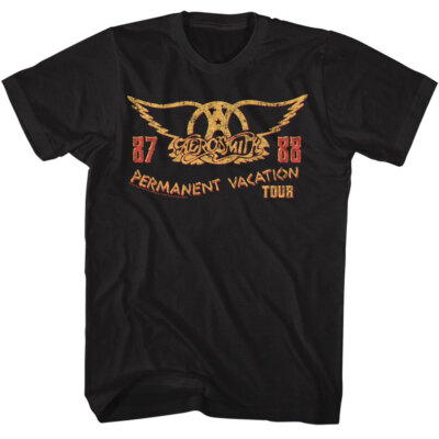 Aerosmith Permanent Vacation Tour Tシャツ Aerosmith Permanent Vacation Tour Black T-shirt | eBay