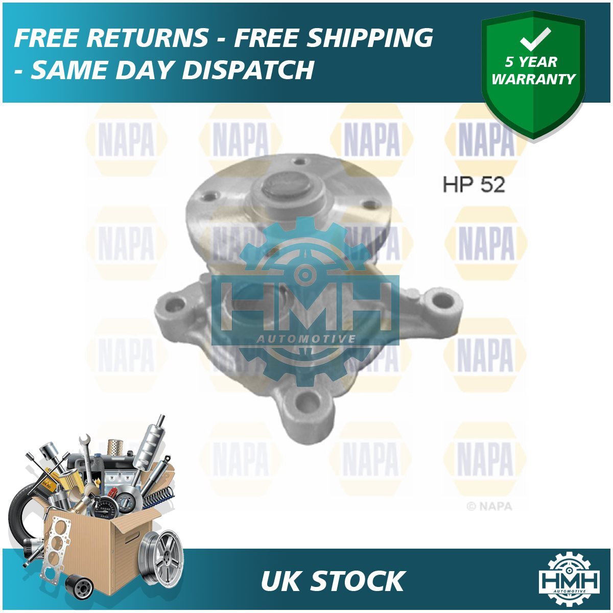 Fits Sportage Venga Cee'D Rio Pro i30 ix20 i20 Tucson ix35 HMH Water Pump