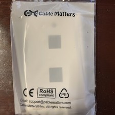 5 Pack Lot - Keystone 2 Hole Port Jack Wall Face Plate Network CAT5e CAT6 White
