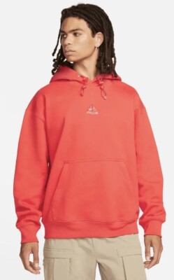 Nike ACG Therma-Fit Pullover Crimson Red Hoodie Mens Sizes DH3087