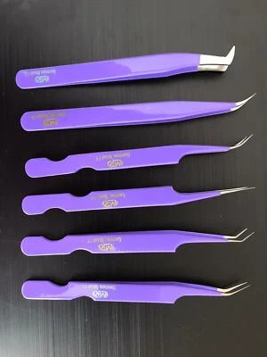 MARKHOR Individual False Eyelashes Extension Volume Tweezers Curved Straight Tools Set