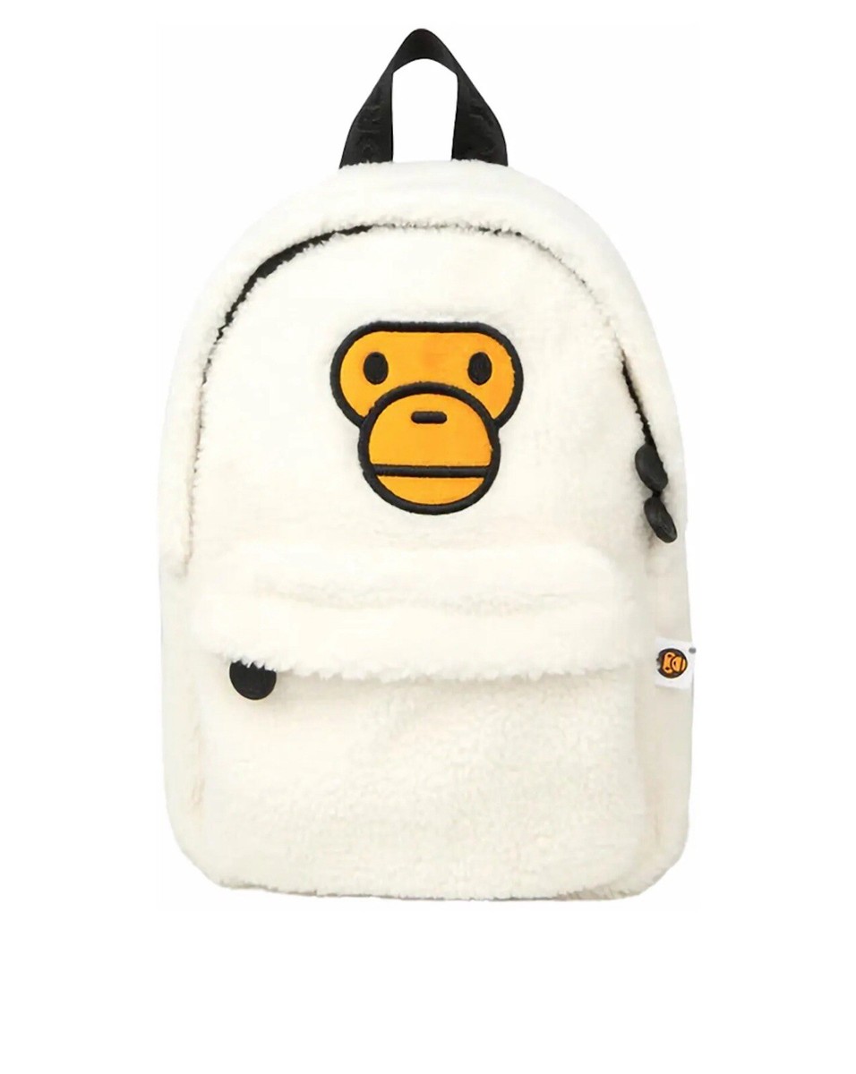 BAPE Baby Milo Mini Fur Backpack Ivory New | eBay