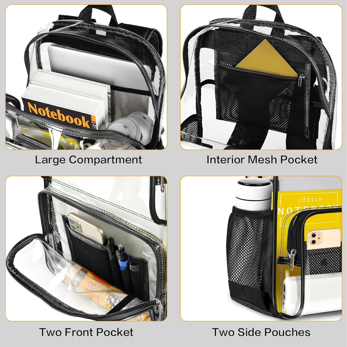 Mochila Feminina Mochilas De Pvc Mochila Transparente Impermeable