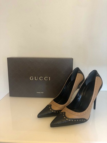 gucci scarpe donna 37 decollete con tacco nero marrone PERFETTE( come  nuove) | eBay