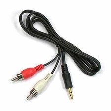 Y Harness Home Audio Cable - Red and White RCA to Aux Stereo Plug