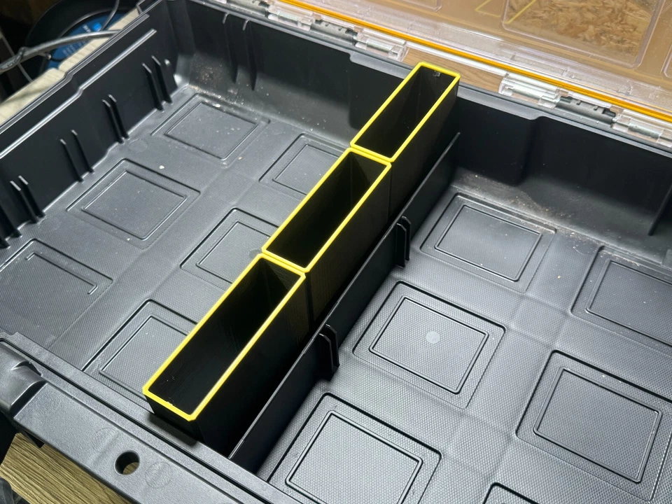 3x Middle Bins Compatible with DeWalt ToughSystem 2.0 Organiser Toolbox | PETG - Image 2 of 4
