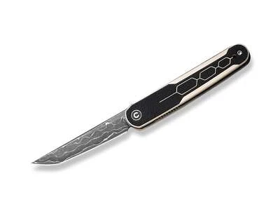 CIVIVI KwaiQ Milled G10 Ivory & Black Damascus Gentlemanmesser - 01WE1167DAM