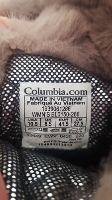 NIB $120 Womens Sz 10.5 Columbia Slopeside Village Warm Insulated