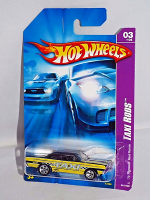 Hot Wheels 2007 Taxi Rods Series #051 '70 Plymouth Road Runner Black w Gray Taxi