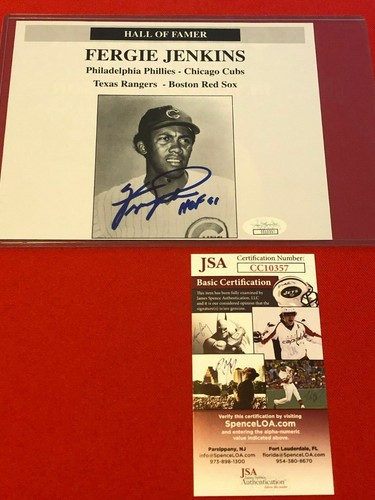 FERGIE JENKINS AUTOGRAPHED MAGAZINE CUT - Picture 2 of 2