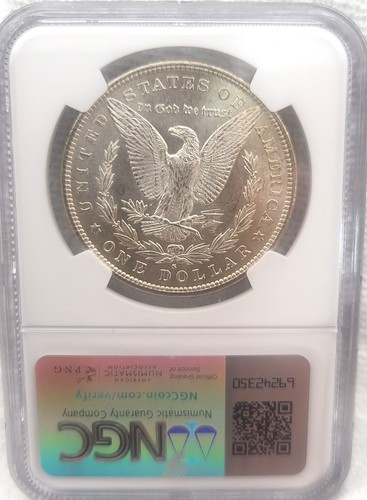 1879-S Morgan Silver Dollar NGC MS63-Hair and Chest! - Picture 3 of 4