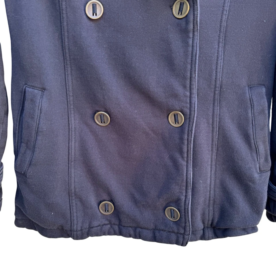 Винтажные женские темно-серые двубортные полосатые подкладки Michael Stars Peacoat S - Изображение 3 из 4