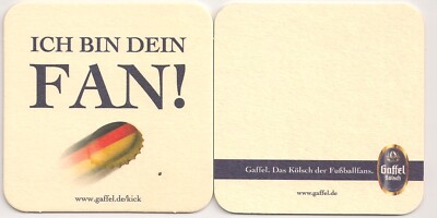 Gaffel Kölsch beer mat ''I'm your fan!''