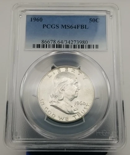 1960 Franklin Half Dollar PCGS MS 64 FBL #3408