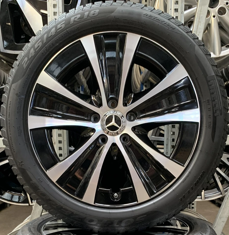 4 Orig Mercedes-Benz Winterräder 245/45 R18 100V E-Klasse W213 S213 A2134013700 - Bild 2 von 3