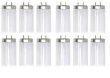12 lamps GE Daylight F17T8 17 watt T8 Fluorescent Tube, 24 inch, 1250