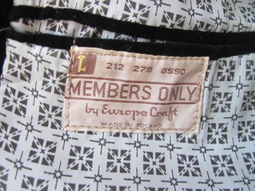 Vintage Men's Blazer "MEMBERS ONLY" Europe Craft Black Velvet Size Large CLASSIC - Picture 3 of 7