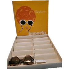 VINTAGE 1960s Imperia Sunglass Store Advertising Box 1 Pair Sunglass Italy RARE 
