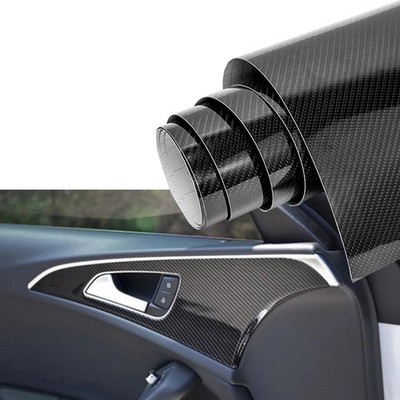 Premium 4D Gloss Carbon Fiber Vinyl Wrap Film Sticker Bubble Free Air Release