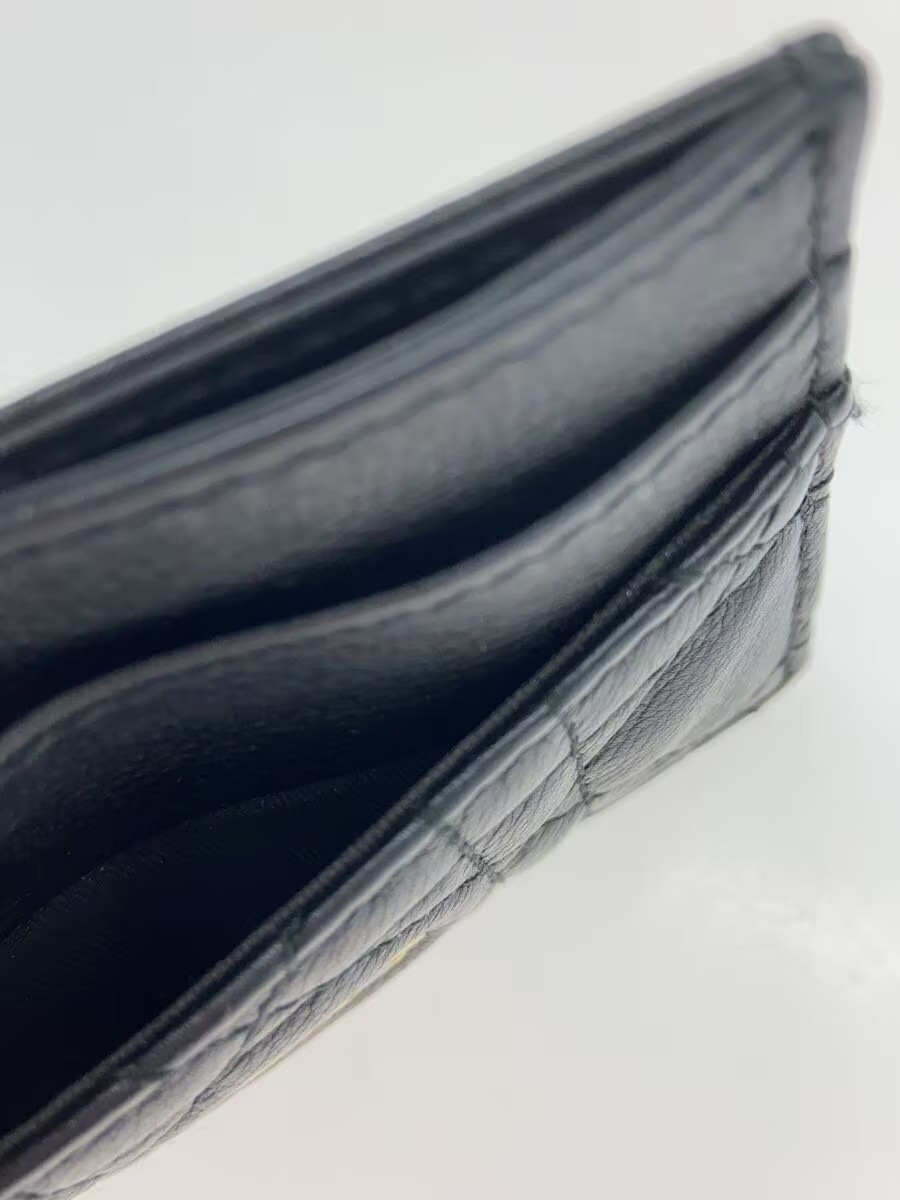 Christian Dior Leather Card Case Black Women's Caro Freesia thumbnail 5