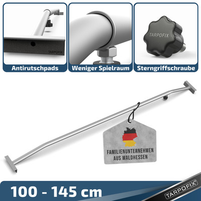 Planenbügel Für Pkw Anhänger ProPlus Planenstütze Für Anhänger – Verstellbar 100-155cm, Aus Stahl Mit U-Profil Bügel Für Flachplane