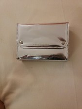 Marc Jacobs Beauty Cosmetic Clutch Makeup Bag Pouch Limited Edition Silver Logo