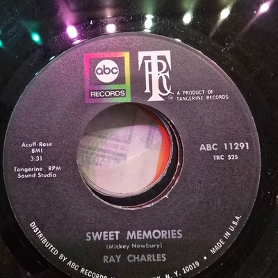 Ray Charles Sweet Memories / Yesterday 1968 ABC ABC 11291 7'' Vinyl Record