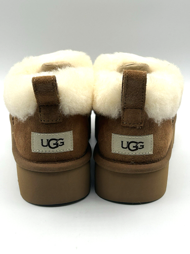 UGG Nita Platform Genuine Shearling Slippers shoes Women's 8 Chestnut New In Box - Picture 5 of 8