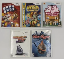 Nintendo Wii Lot Boom Blox, Bash Party, Big Brain Mercury, Meltdown & Vertigo