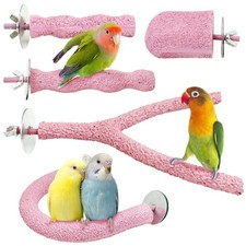 5 Pack Bird Perch Resin Bird Beak Grinding Stone Parrot Cage Stand Platform F...