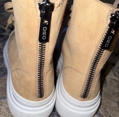 ORO THE DEVON BEIGE COMBAT BOOTS ORO THE DEVON BEIGE COMBAT BOOTS Msrp: $575 | eBay main image 4
