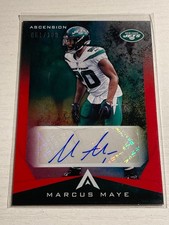 2021 Panini Ascension Red Auto /100 Marcus Maye Jets MCO