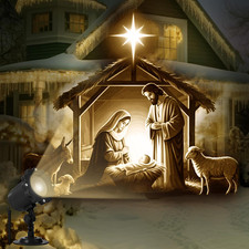 Nativity Scene Projector Light Outdoor Christmas Decoration