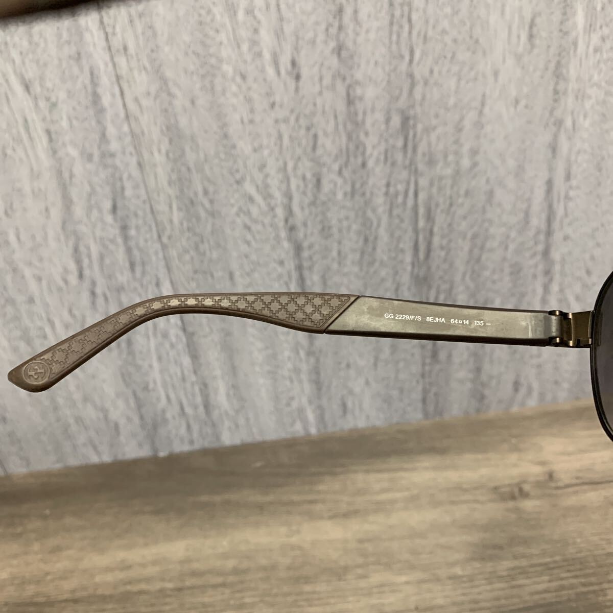 y120808m GUCCI Sherry Line GG2229 F S Sunglasses Plastic Black Mens thumbnail 8