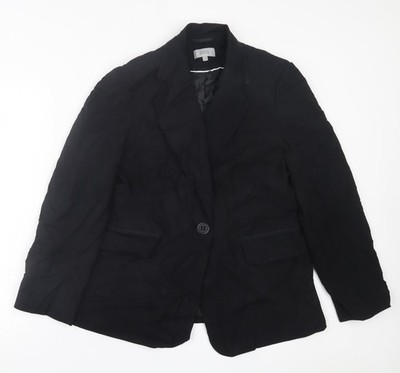 Marks and Spencer Damen Sakko Blazer schwarz Größe 8 Knöpfe